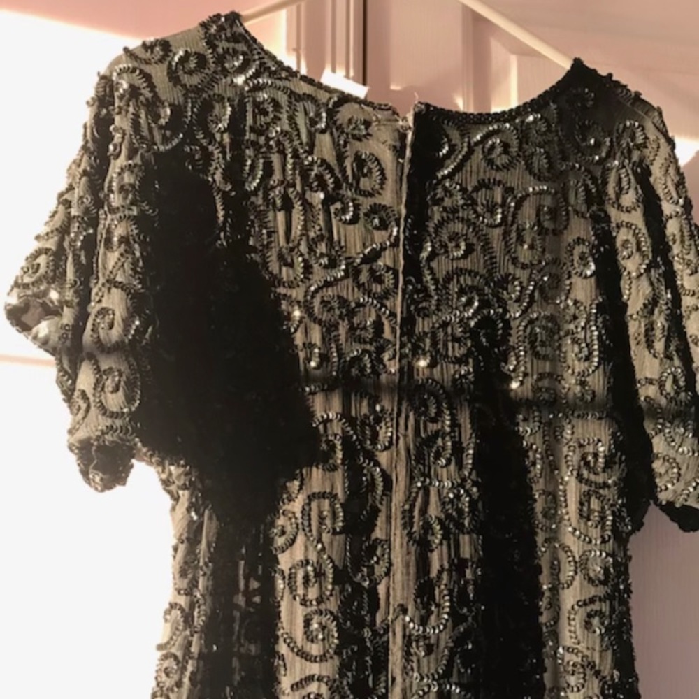 Black sequined dress